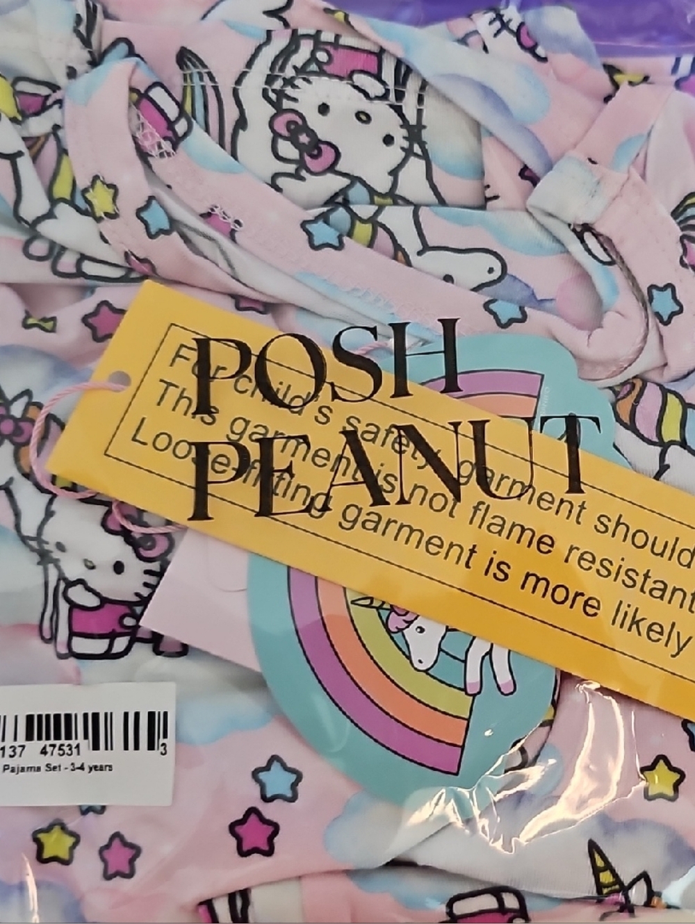 Posh Peanut HELLO KITT Pink Unicorn Long Sleeve PJs